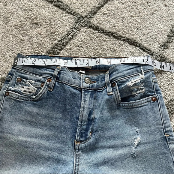 Agolde Sophie jeans high Rise Skinny Crop Vertigo light wash distressed 25 - Picture 5 of 7